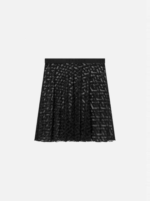 VERSACE La Greca Tulle Skirt