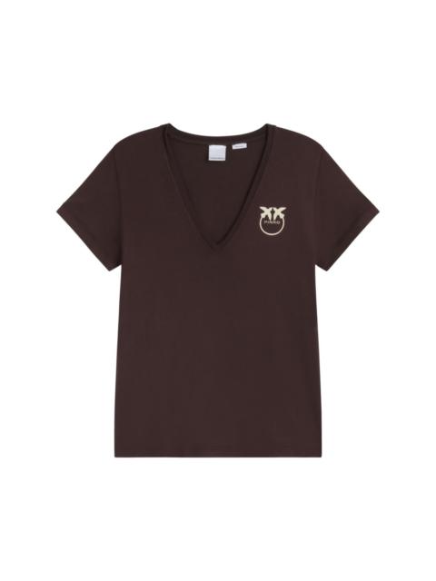 PINKO logo-embroidered T-shirt