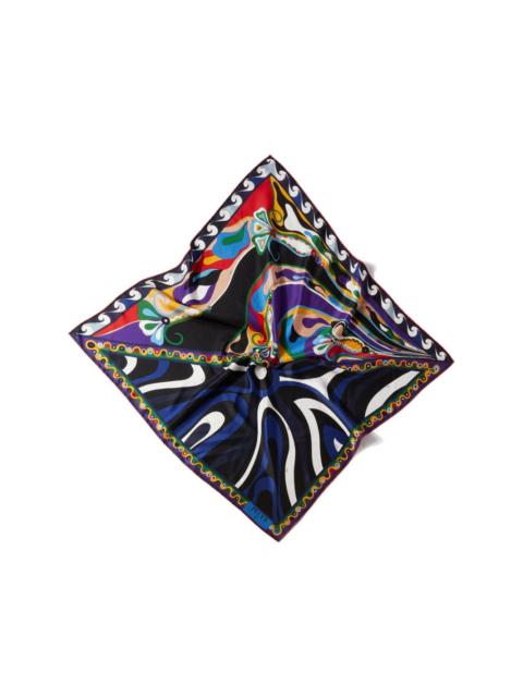 PUCCI large Marmo and Orchidee-print scarf