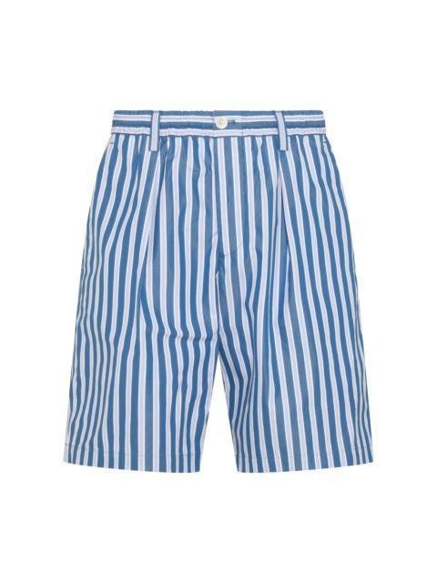 Marni white and light blue cotton shorts