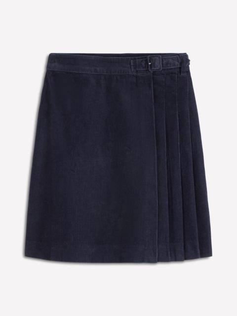BODEN Helen Cord Kilt Skirt-Navy