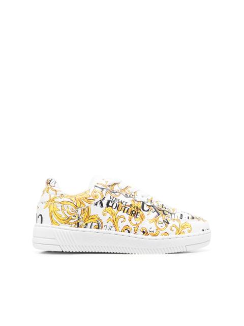 VERSACE JEANS COUTURE baroque-print low-top sneakers