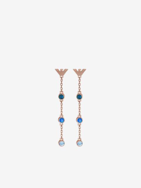 EMPORIO ARMANI logo-plaque drop earrings