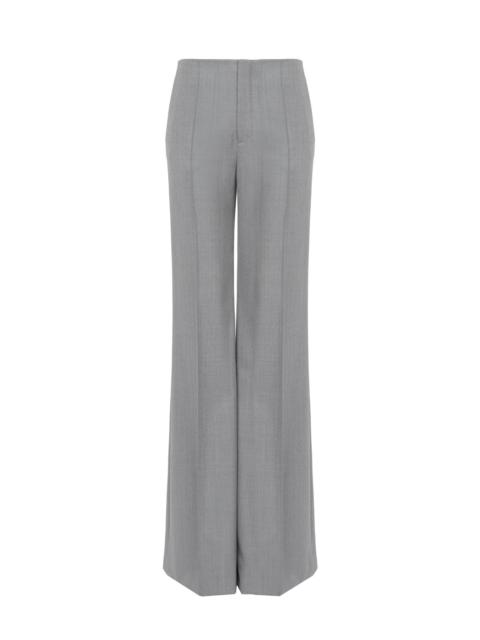 Chloé FLARE PANTS IN WOOL GRAIN DE POUDRE