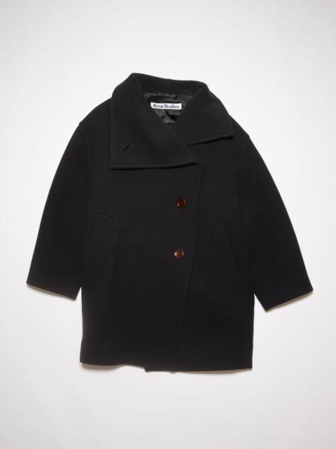 Acne Studios Wool funnel-neck coat - Black
