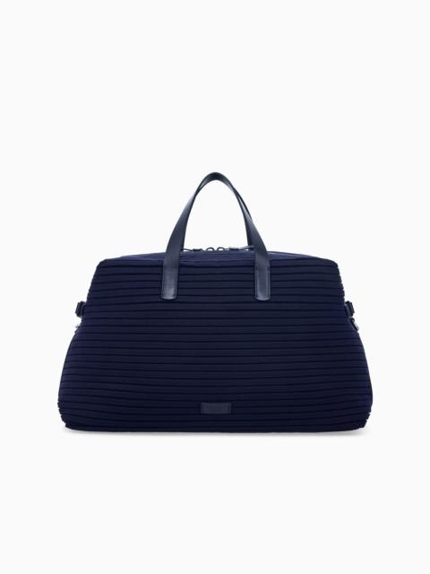 GIORGIO ARMANI PLEATED CANVAS DUFFEL BAG