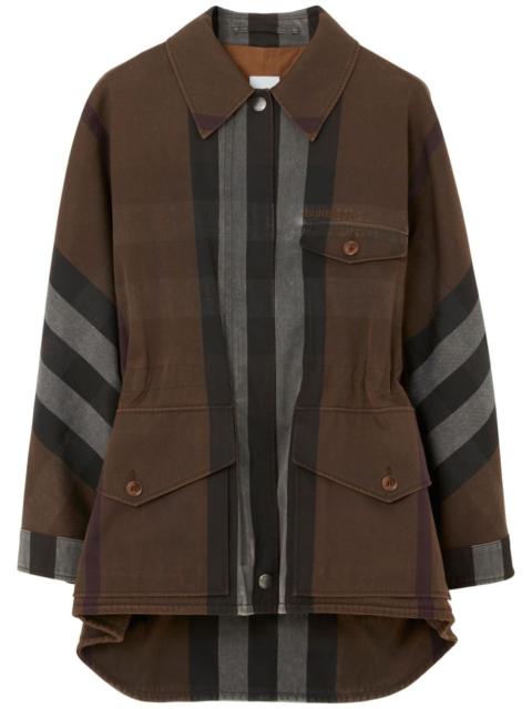 Burberry check-print long-sleeved parka