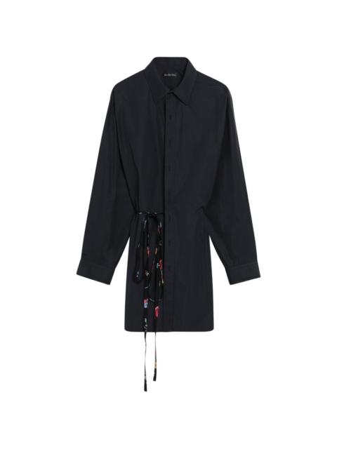 BALENCIAGA tie-detail mini dress