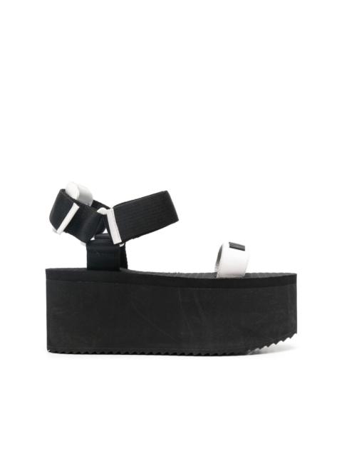 Moschino logo-strap platform sandals