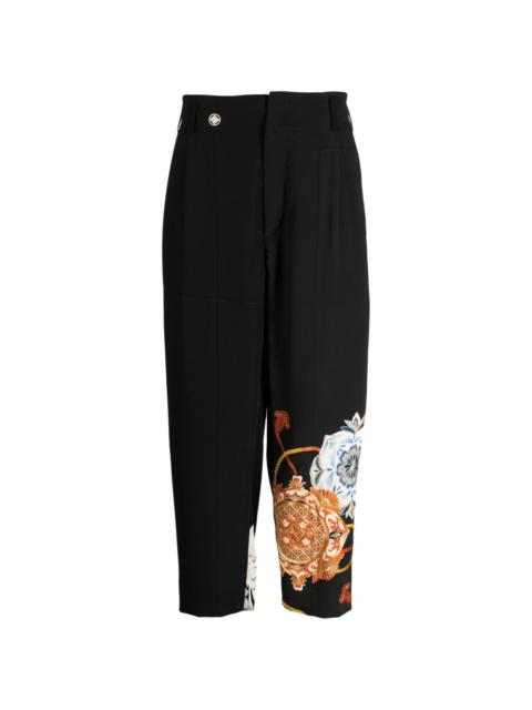 Children of the Discordance tapered cropped trousers