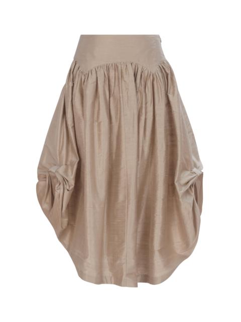 RACHEL COMEY Terra Silk-Chenille Skirt light grey