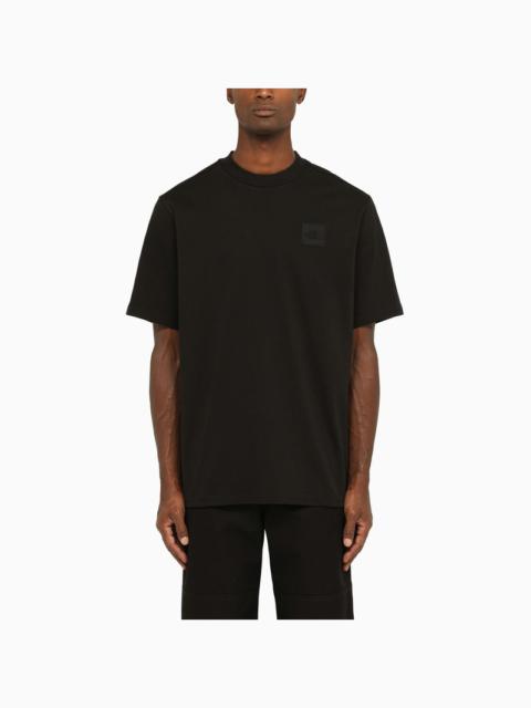 Wide black T-shirt with logo