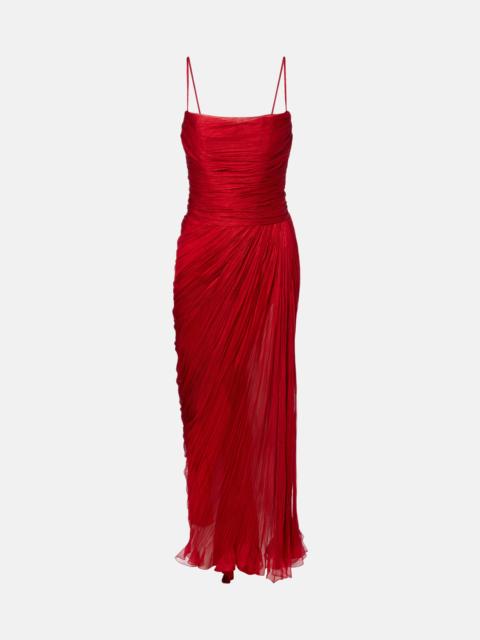 MARIA LUCIA HOHAN Rio draped silk muslin gown