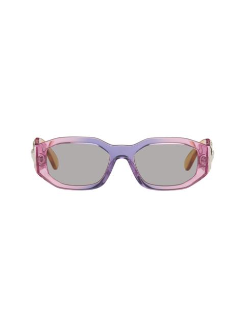VERSACE Purple & Orange Medusa Biggie Sunglasses