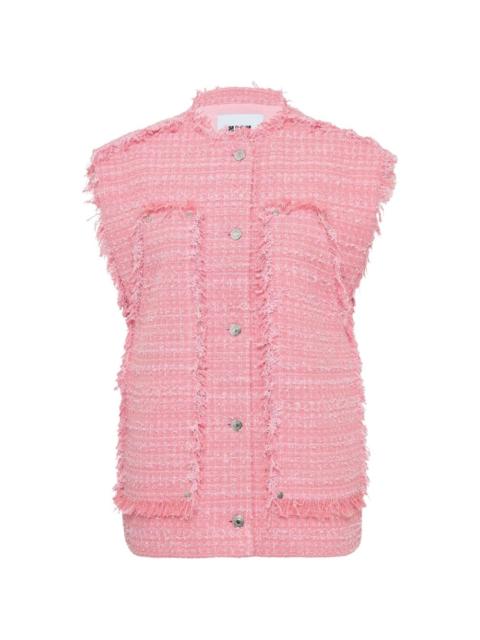 MSGM fringed-trim waistcoat
