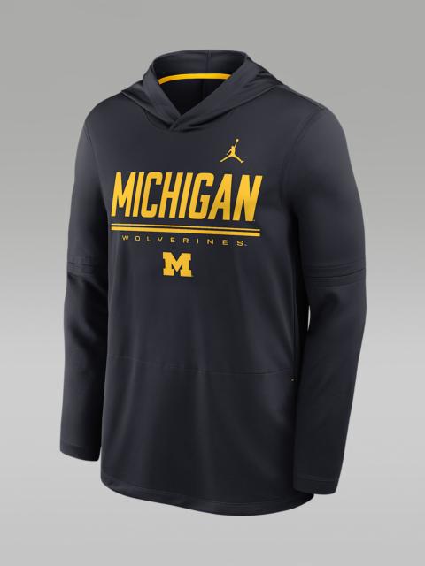 Jordan Michigan Sideline Men's Jordan Brand Dri-FIT College Long-Sleeve Hooded Top