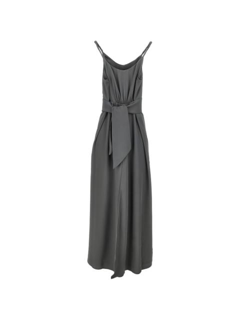 EMPORIO ARMANI bow sleeveless maxi dress