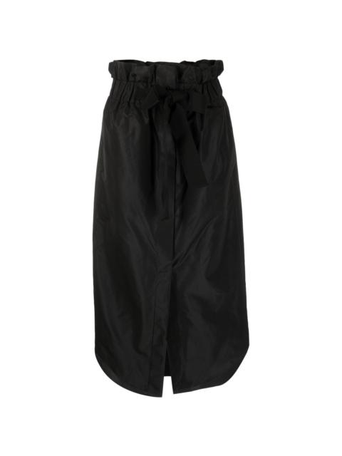 high-waisted knot-detail skirt