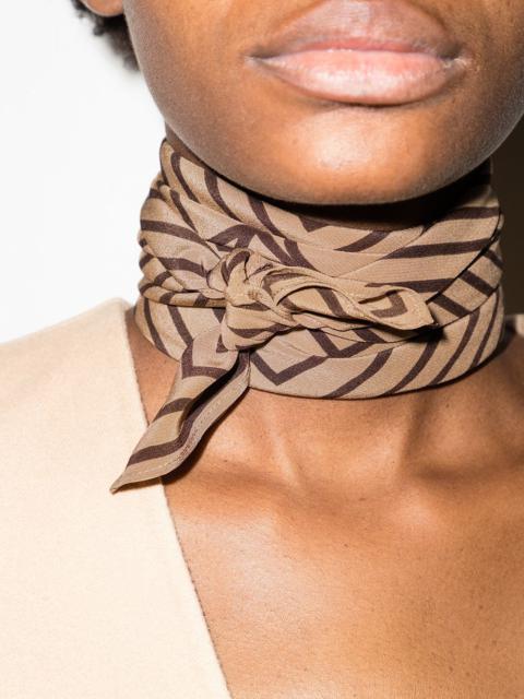 Monogram silk scarf