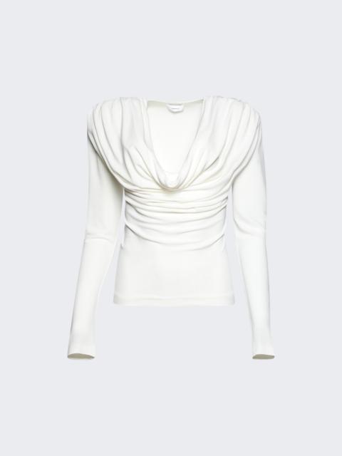 WARDROBE.NYC Evening Cowl Neck White