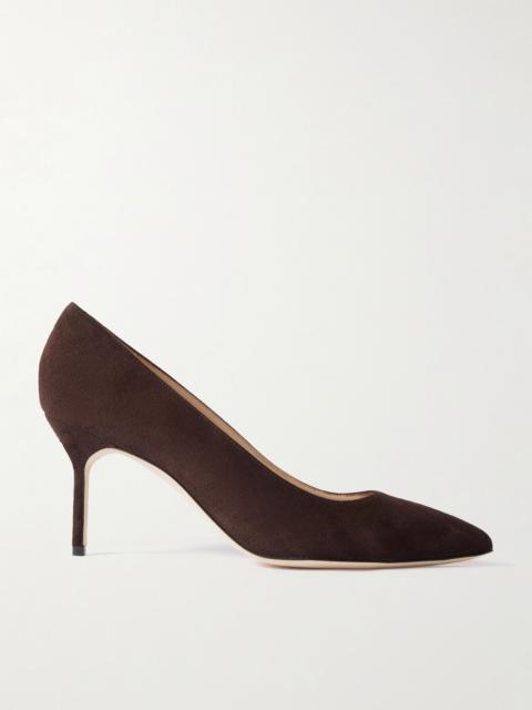 Manolo Blahnik BB 70 suede pumps Dark brown