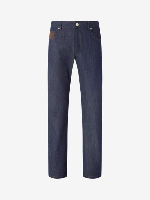 CORNELIANI Blue 11 o.z. stretch cotton jeans
