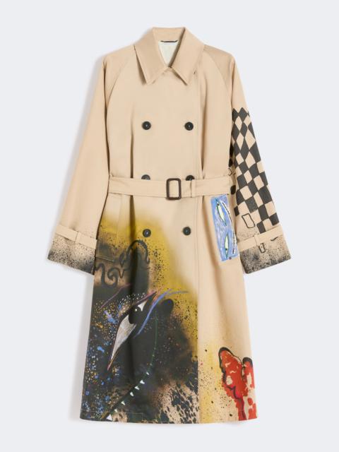 WEEKEND Max Mara Trench coat in patterned water-repellent gabardine - SKIN ORIENT
