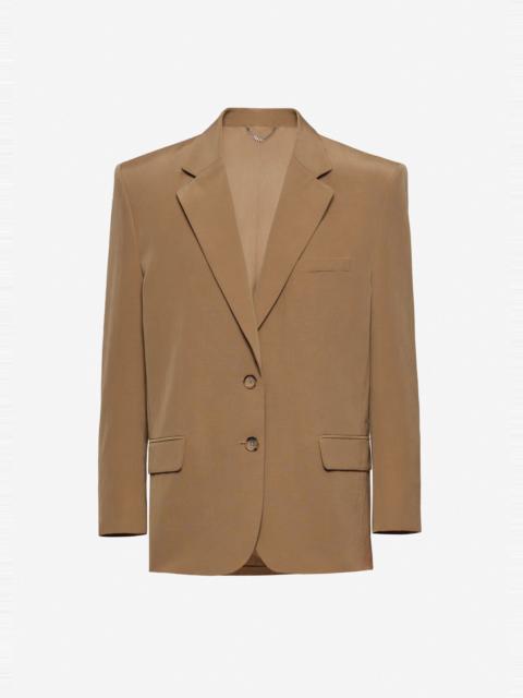 MAGDA BUTRYM Straight-cut blazer with open lapel in beige
