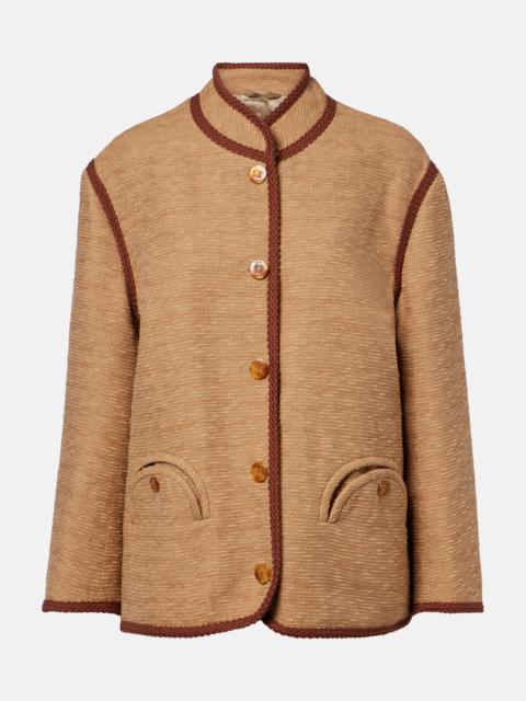 BLAZÉ MILANO Curly cotton and linen-blend jacket