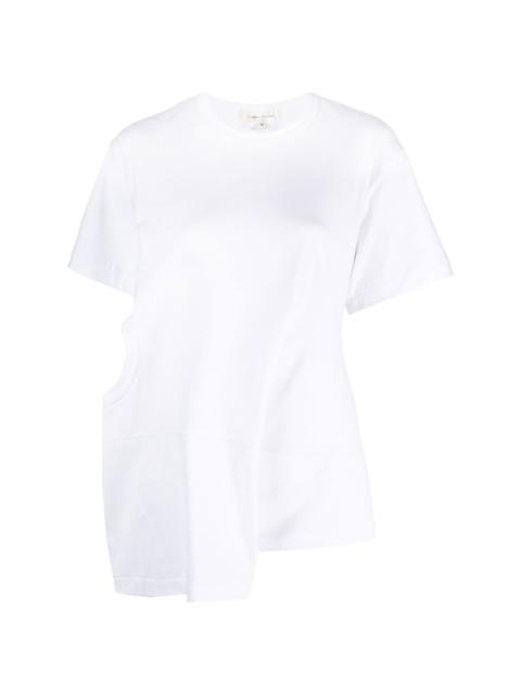 deconstructed short-sleeve cotton T-shirt