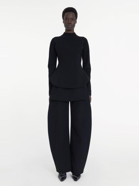 A.W.A.K.E. MODE CURVED HEM TOP BLACK