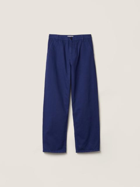 Miu Miu Garment-dyed gabardine pants