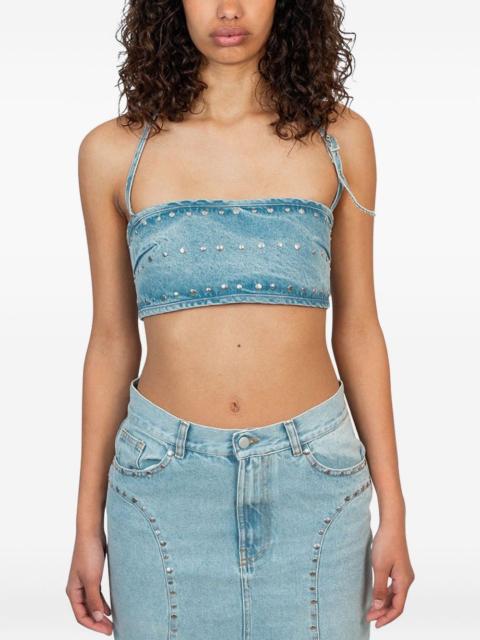 gimaguas Luna studded-detail denim top