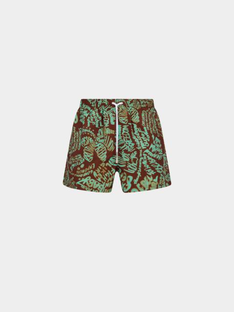 DSQUARED2 REBEL HIBISCUS MIDI SWIM BOXER