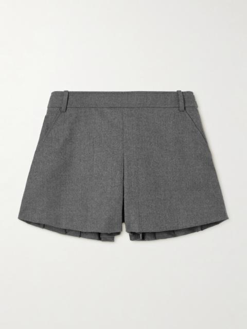 TOM FORD Pleated Brushed Wool-twill Shorts