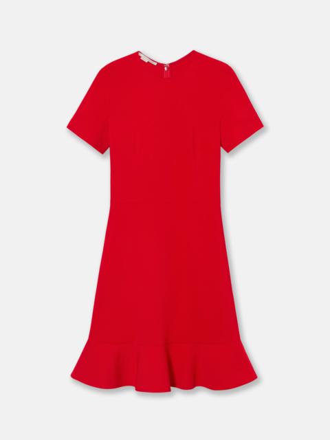 Frilled Short Sleeve Midi Dress