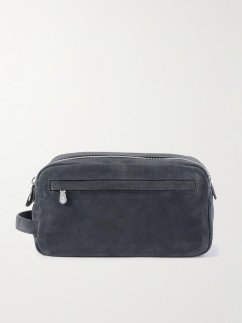Brunello Cucinelli Suede Wash Bag Black