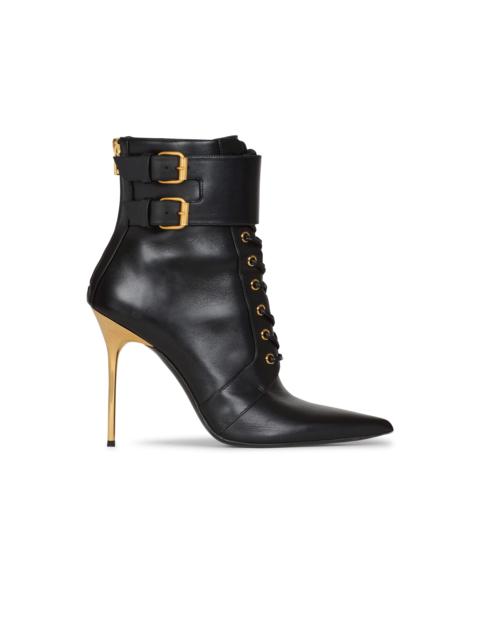 Balmain Leather Uria ankle boots