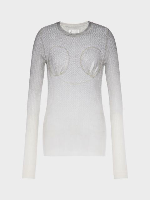 Maison Margiela Sheer knit top