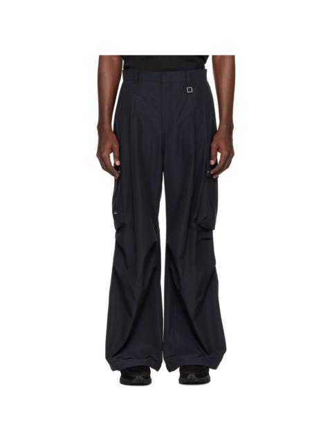 Wooyoungmi Navy Tucked Trousers