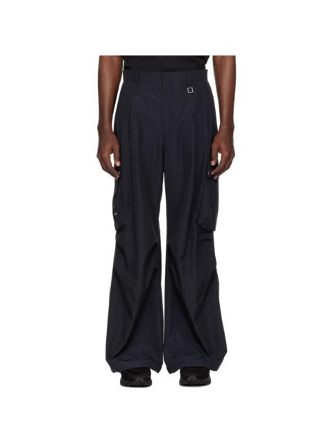 Navy Tucked Trousers