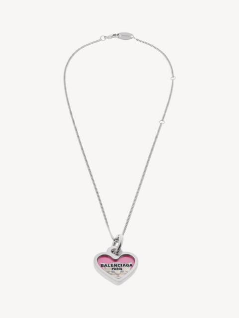 BALENCIAGA Darling Necklace in Silver/fushia