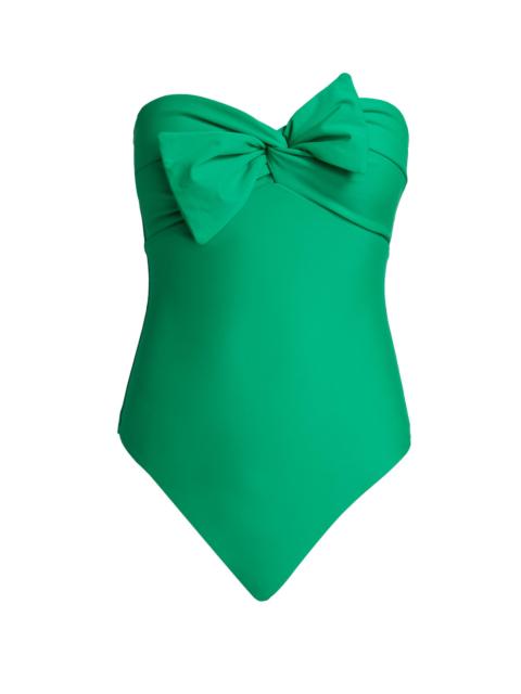MILLY Women's Bow-Detail One-Piece Swimsuit - Sea Green