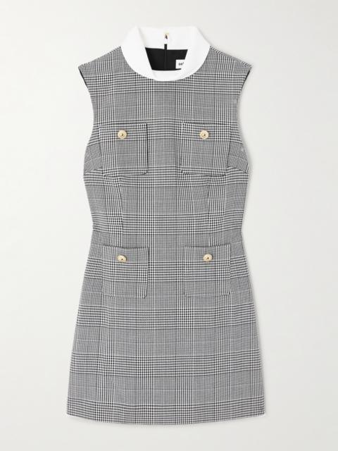self-portrait Prince Of Wales Checked Tweed Mini Dress