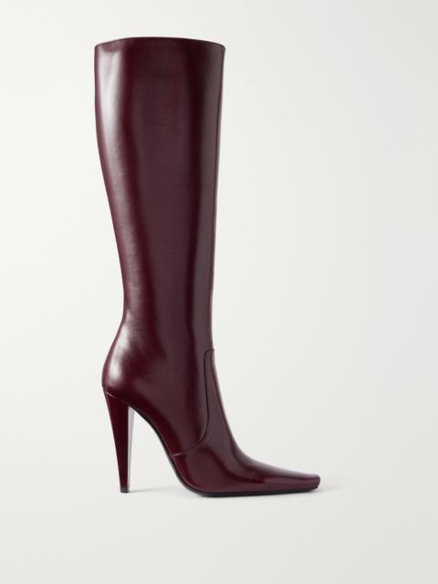 SAINT LAURENT 77 110 Leather Knee Height Boots