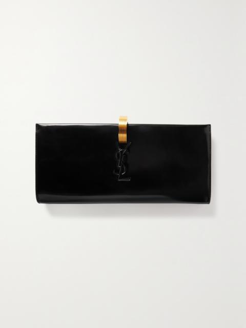 SAINT LAURENT Daria Patent-leather Clutch