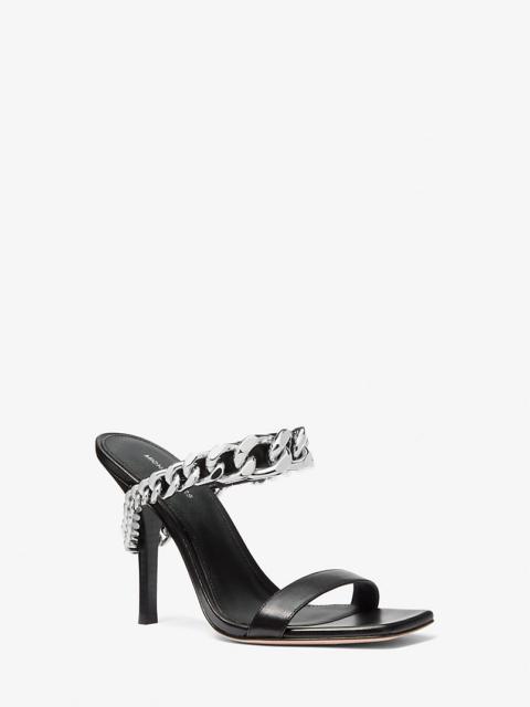 MICHAEL KORS Bianca Embellished Leather Sandal