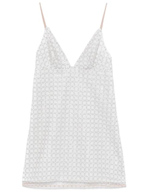 ROTATE beaded A-line mini dress