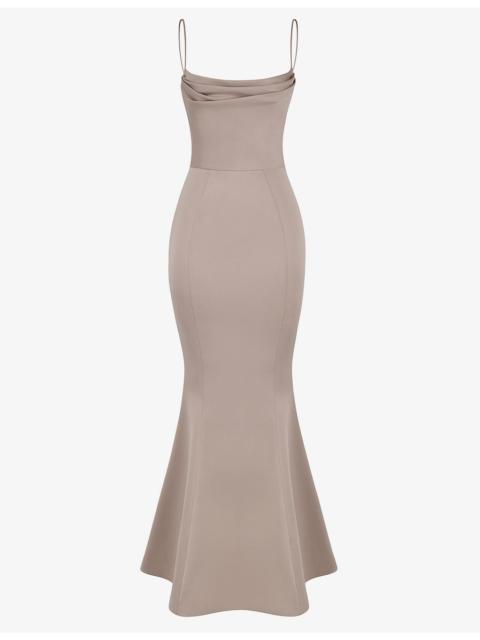 House of CB Violette fishtail-hem woven maxi dress