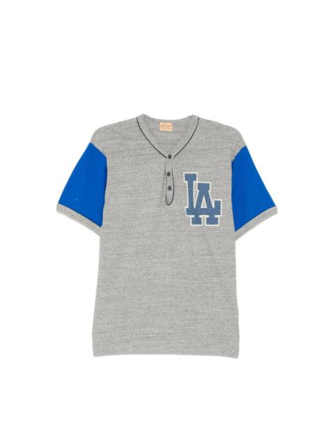 Whitesville CONTRAST-SLEEVE HENLEY-NECK T-SHIRT